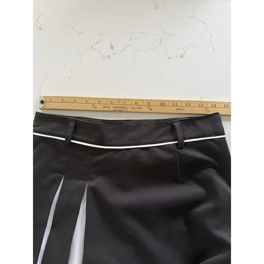 Puma Womens Pleated Golf Tennis Pickle Ball Skirt Black White Size 2 Athleisure